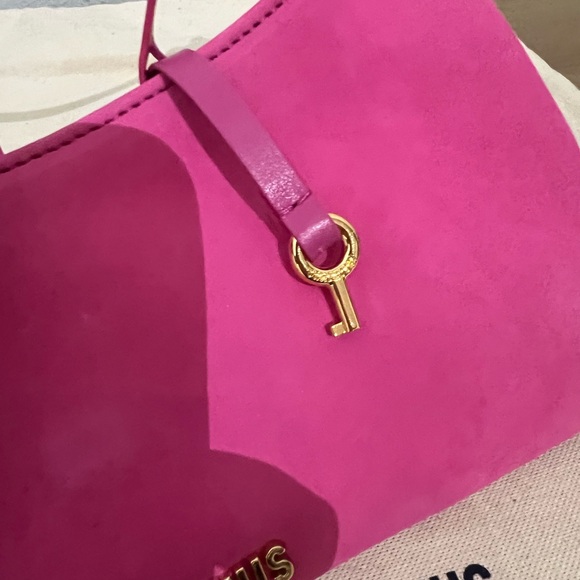 JACQUEMUS Pink Le Raphia 'Le Bisou Cadenas' Bag NWT in dust bag - Picture 7 of 12